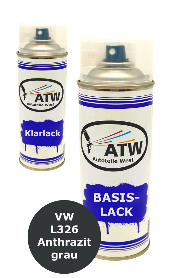 Autolack für VW L326 Anthrazitgrau +400ml Klarlack Set